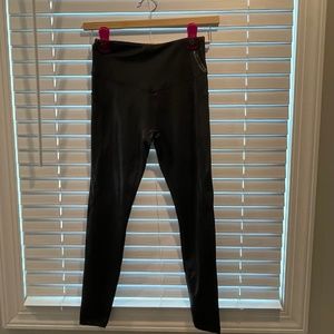 Curves N Combat Boots Black Shimmer Pocket Leggings